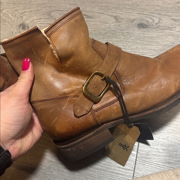 Frye Veronica Shearling & Leather Booties - Picture 7 of 9